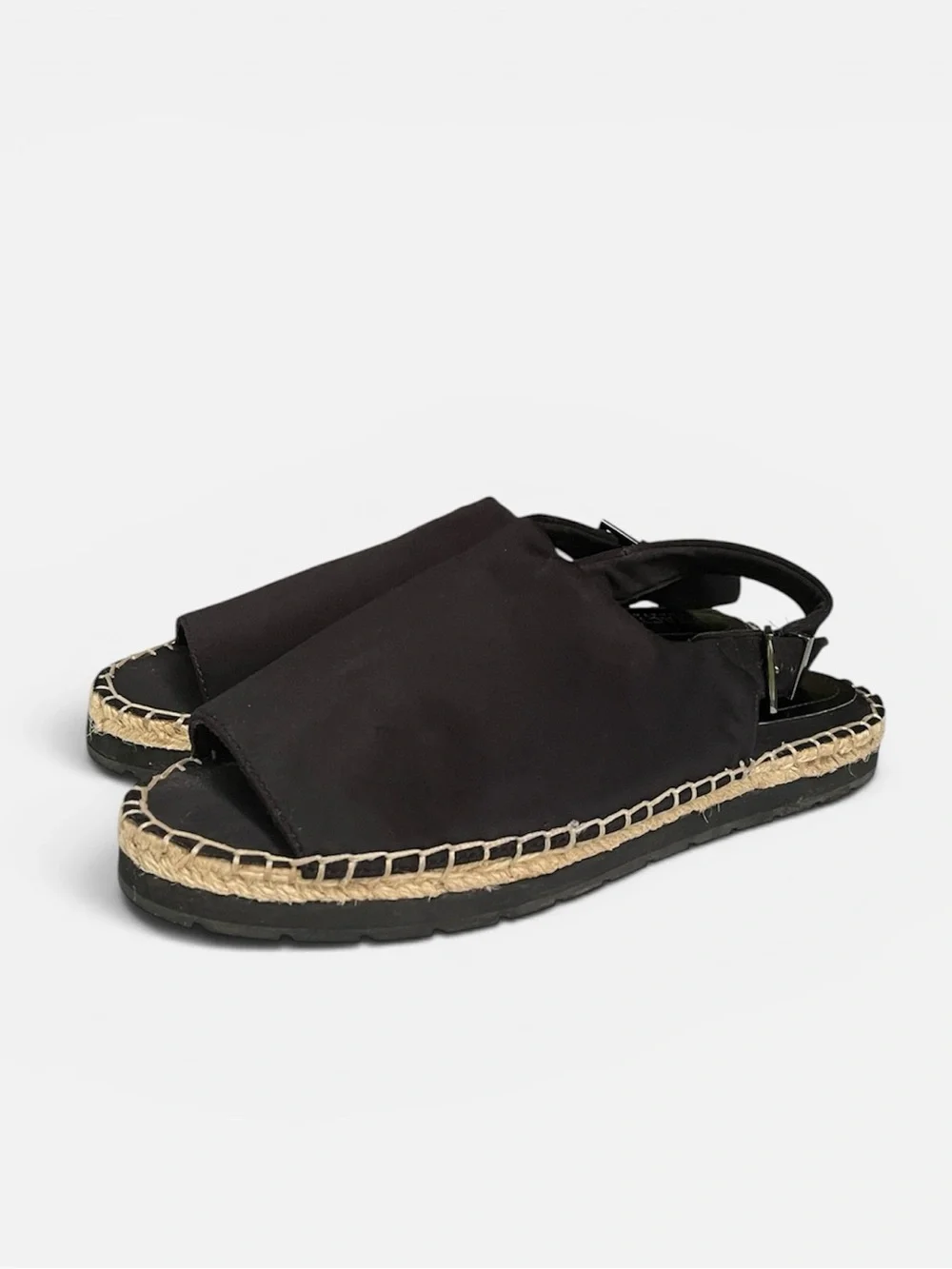 Kenneth Cole Reaction “Clemont” Black Slingback Espadrille Sandals - Size 8
